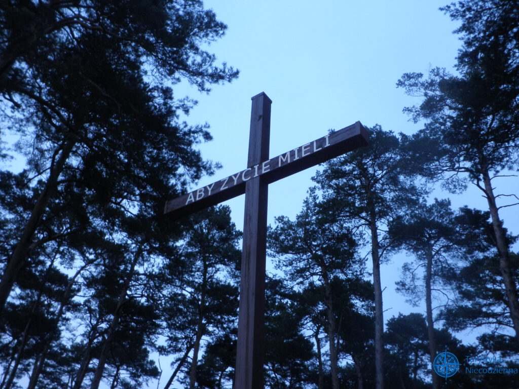 krzyż z napisem "aby życie mieli" Katastrofa w Otłoczynie